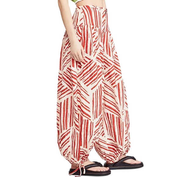 FREE PEOPLE OB969834 Printed Matchmaker Balloon Pants Size S - Picture 2 of 16